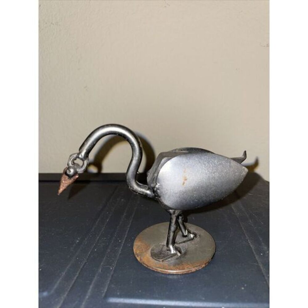 Nuts and Bolts Metal Junk Art Sculpture Goose 4"x3"